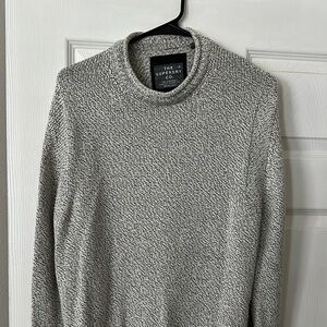 Superdry Gray Crewneck Sweater with Textured Knit